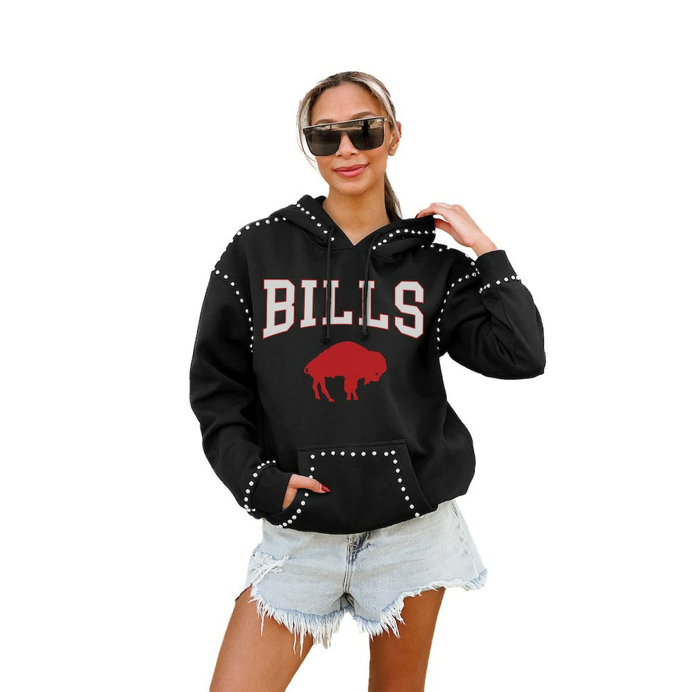 Buffalo Bills Gameday Couture Women's Studded Pullover Hoodie - Black Hoodies