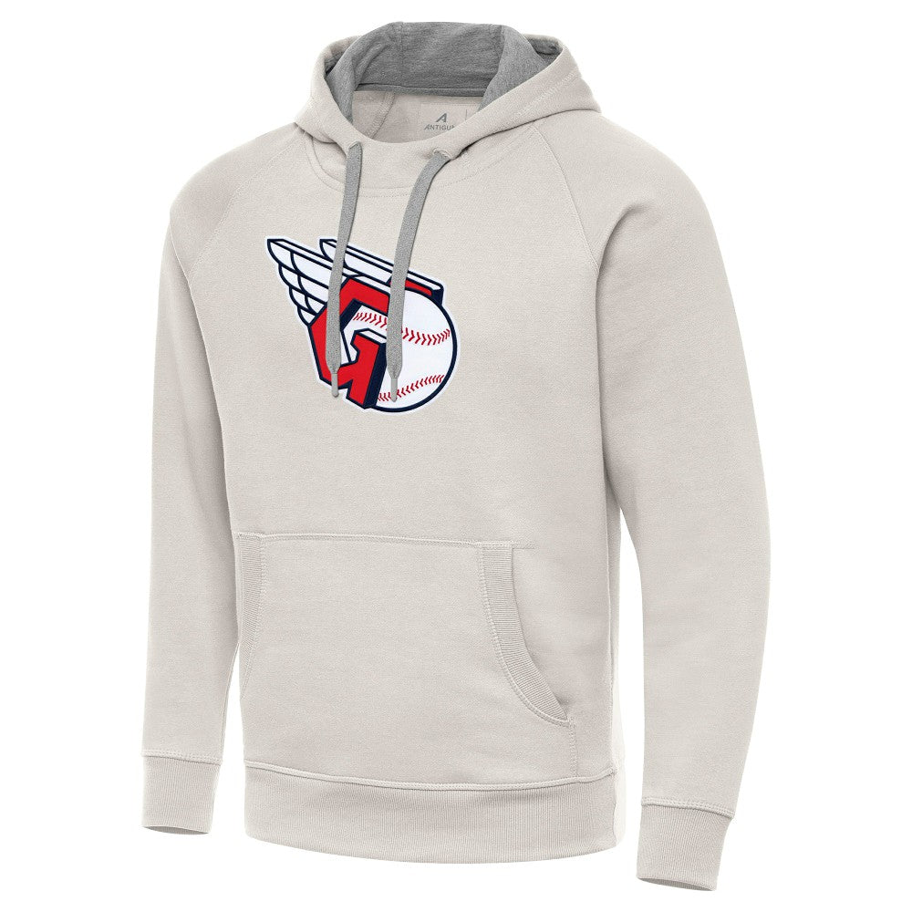 Cleveland Guardians Antigua Victory Pullover Hoodie - Cream Hoodies