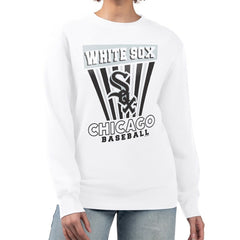 Chicago White Sox Starter Women's Poster Print Team Fleece Pullover Sweatshirt - White Pullover