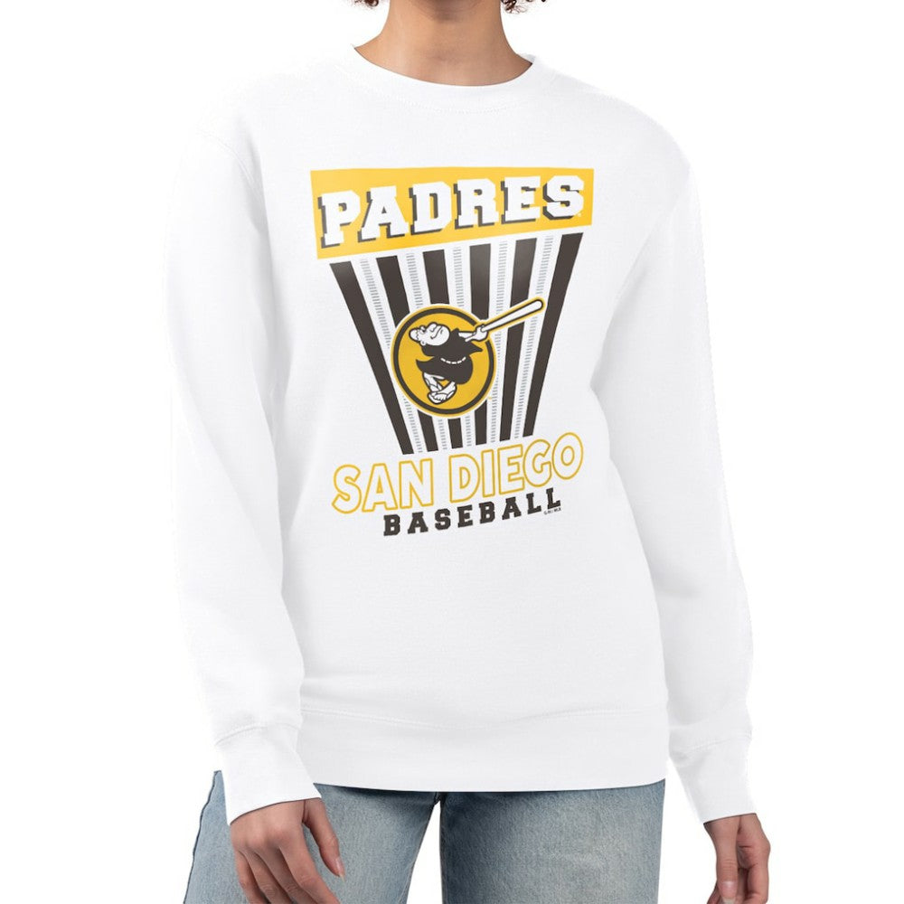 San Diego Padres Starter Women's Poster Print Team Fleece Pullover Sweatshirt - White Pullover
