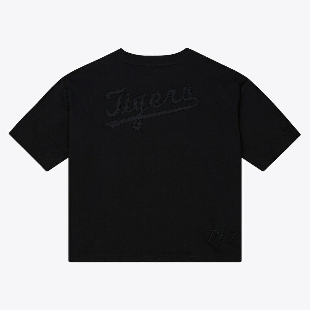 Detroit Tigers Mitchell & Ness Women's Cooperstown Collection Phantom Cropped T-Shirt - Black T-shirts