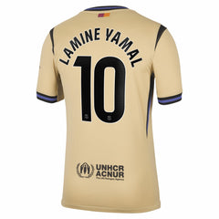 Lamine Yamal Barcelona 2025/26 Away Stadium Replica Jersey Gold - Nike online