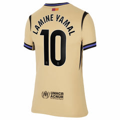 Lamine Yamal Barcelona Women's 2025/26 Away Stadium Replica Jersey Gold - Nike outlet