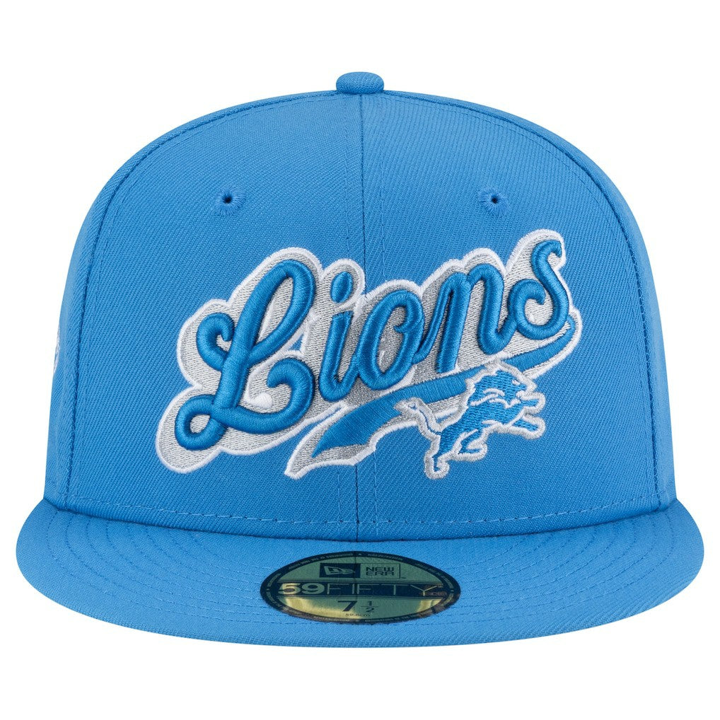 Detroit Lions New Era Born x Raised 59FIFTY Fitted Hat - Blue Hats