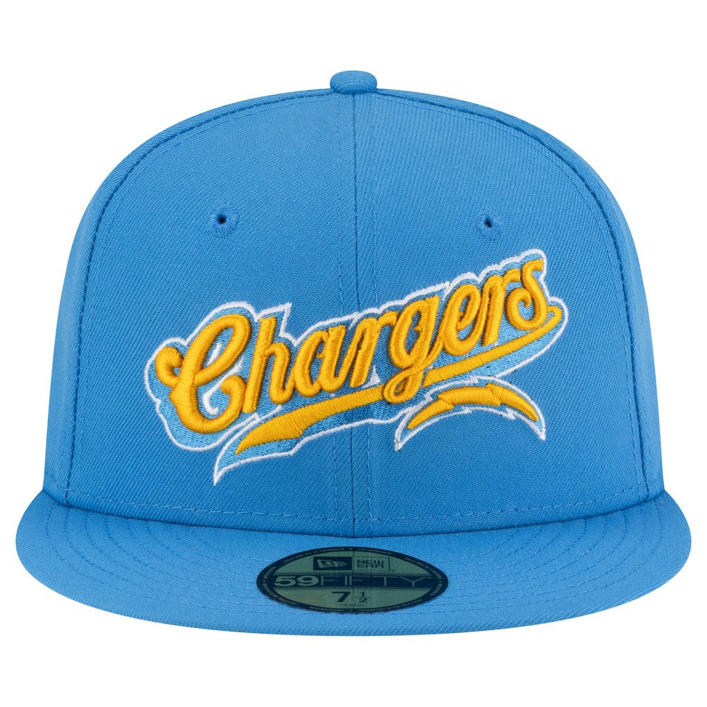 Los Angeles Chargers New Era Born x Raised 59FIFTY Fitted Hat - Powder Blue Hats