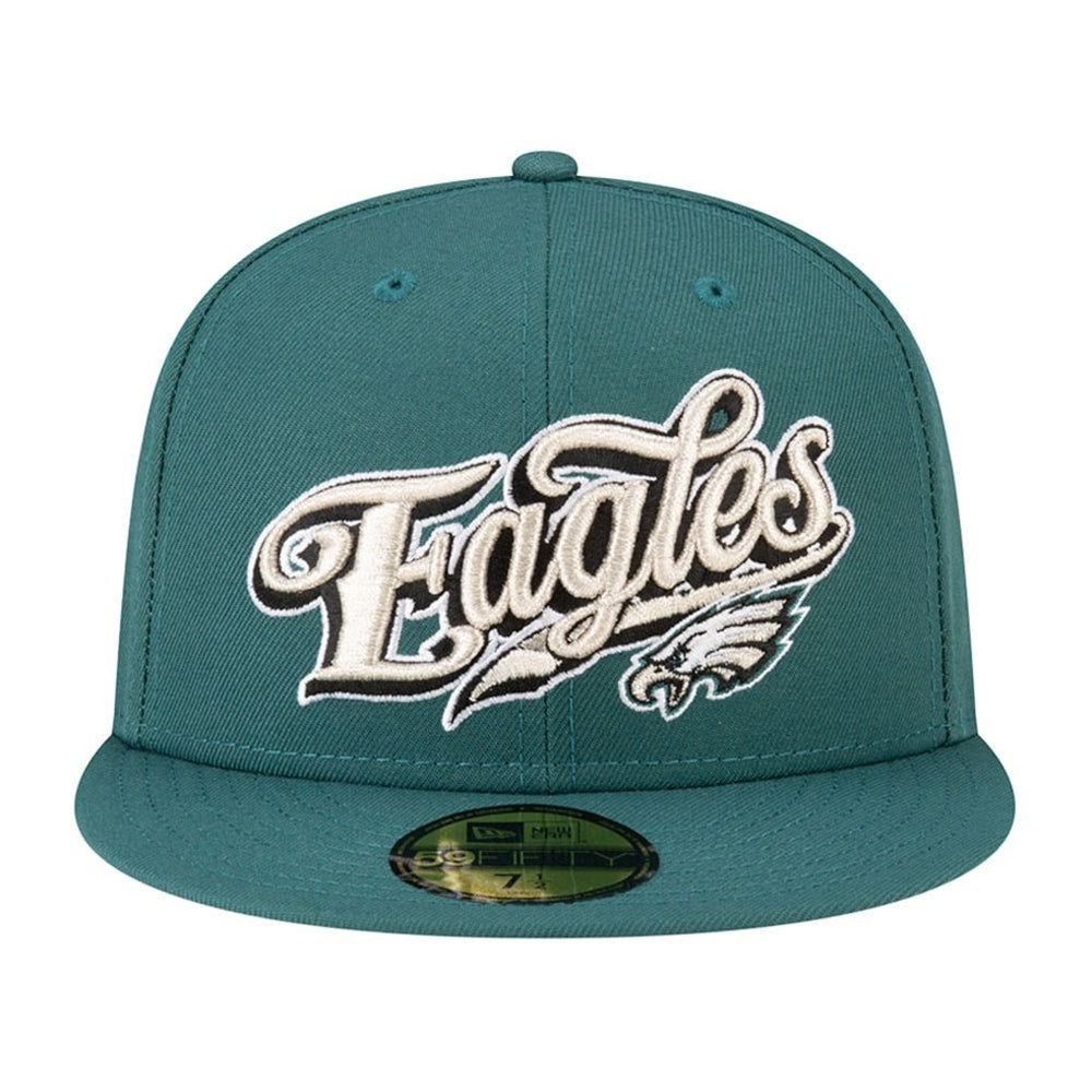 Philadelphia Eagles New Era Born x Raised 59FIFTY Fitted Hat - Midnight Green Hats