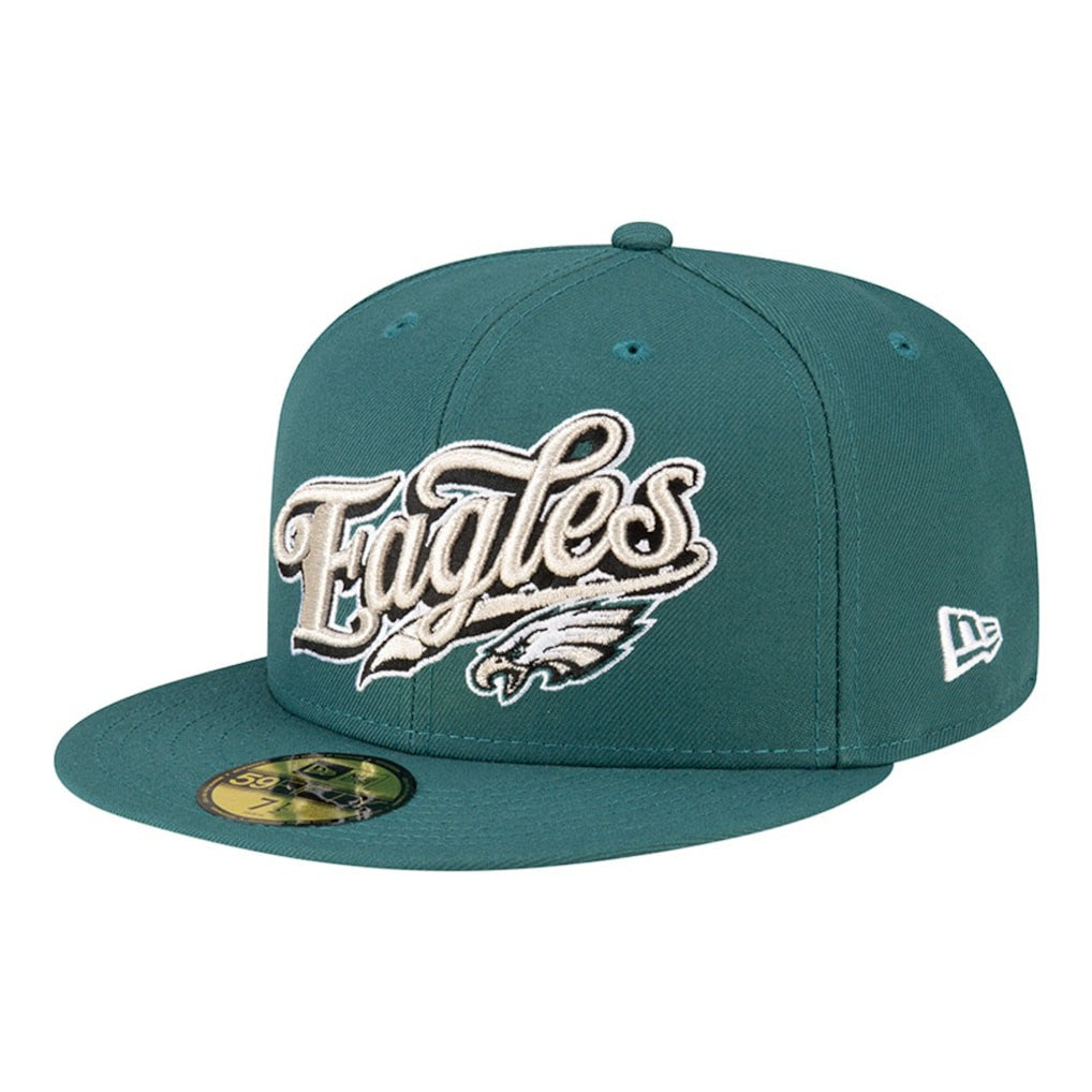 Philadelphia Eagles New Era Born x Raised 59FIFTY Fitted Hat - Midnight Green Hats