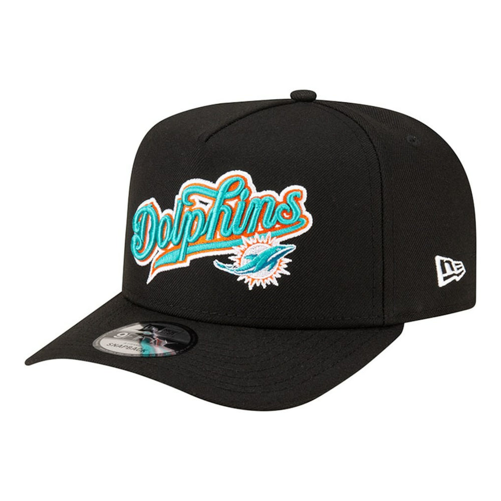 Miami Dolphins New Era Born x Raised A-Frame 9FIFTY Snapback Hat - Black Hats