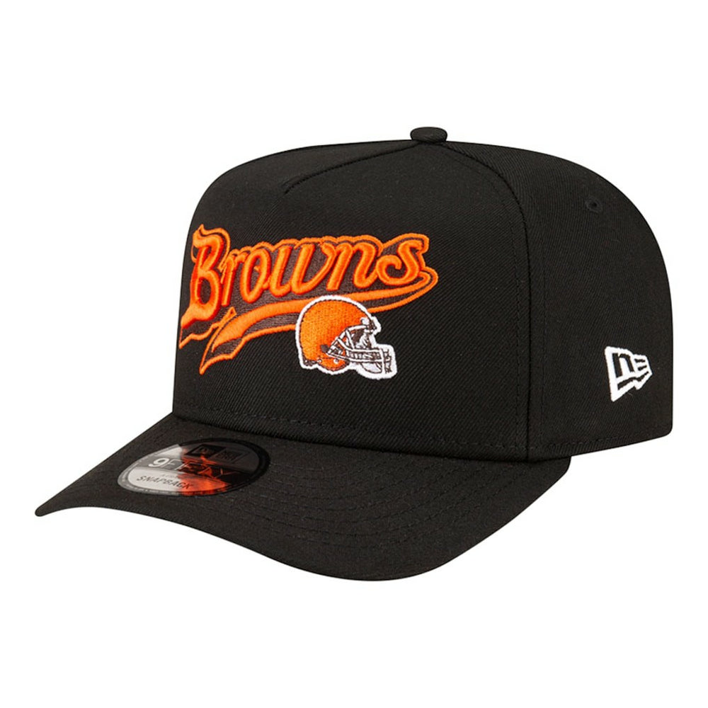 Cleveland Browns New Era Born x Raised A-Frame 9FIFTY Snapback Hat - Black Hats