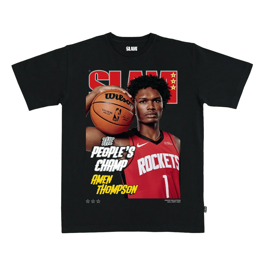 Amen Thompson Houston Rockets SLAM Unisex Cover T-Shirt Black