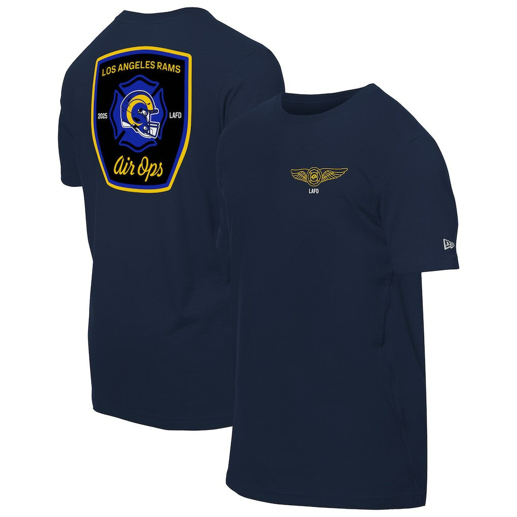 Los Angeles Rams x LAFD New Era Air Ops T-Shirt - Navy T-shirts