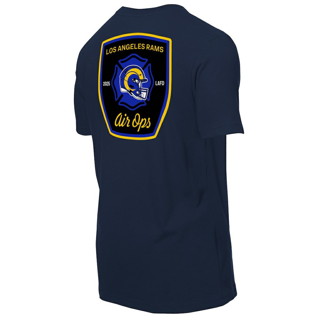 Los Angeles Rams x LAFD New Era Air Ops T-Shirt - Navy T-shirts