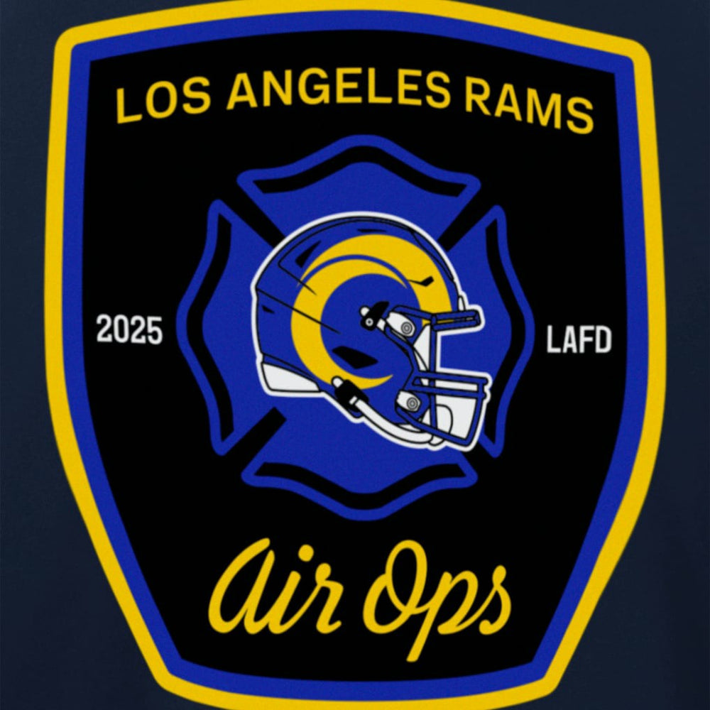 Los Angeles Rams x LAFD New Era Air Ops T-Shirt - Navy T-shirts
