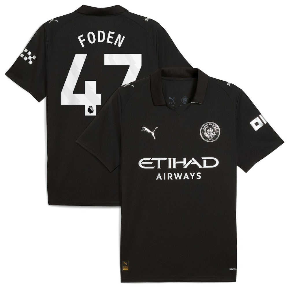 Phil Foden Manchester City 2025/26 Away Replica Player Jersey Black - Puma discount