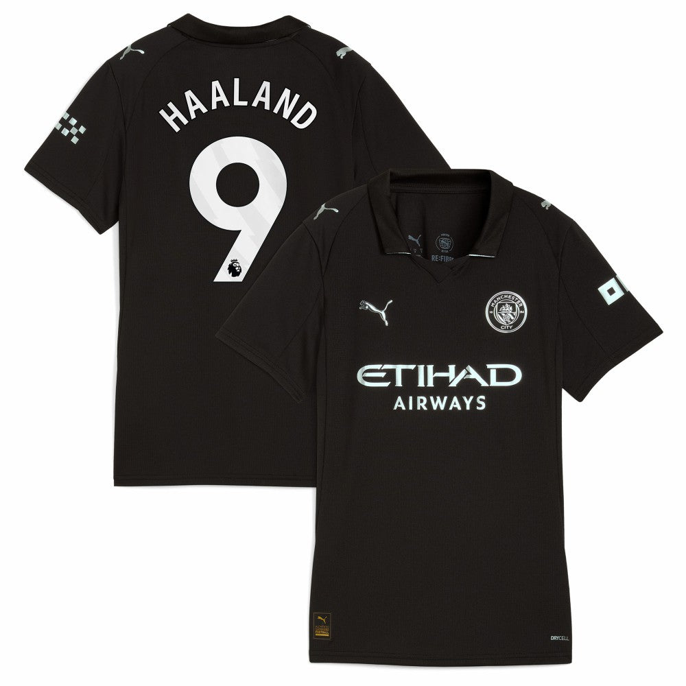 Erling Haaland Manchester City Women's 2025/26 Away Replica Player Jersey Black - Puma on sale