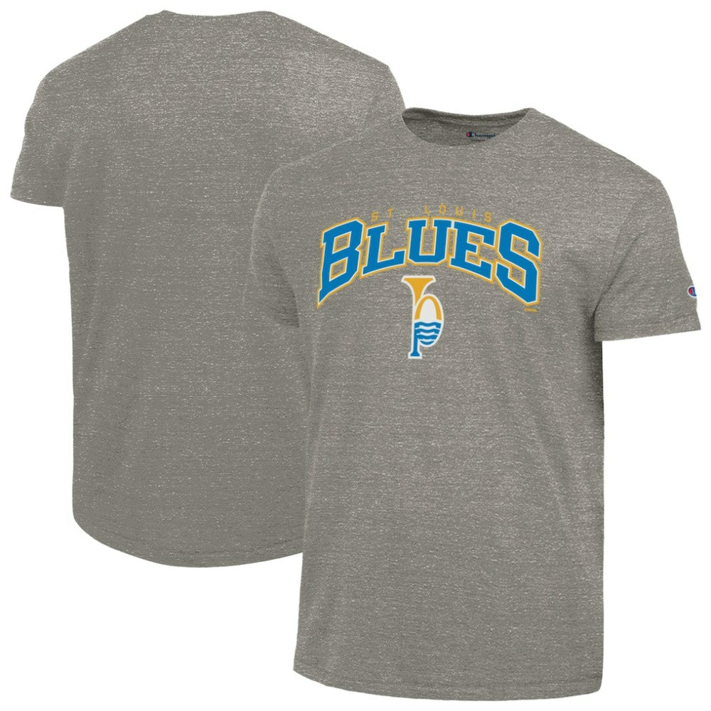St. Louis Blues Champion Tri-Blend T-Shirt - Gray | US 203339625