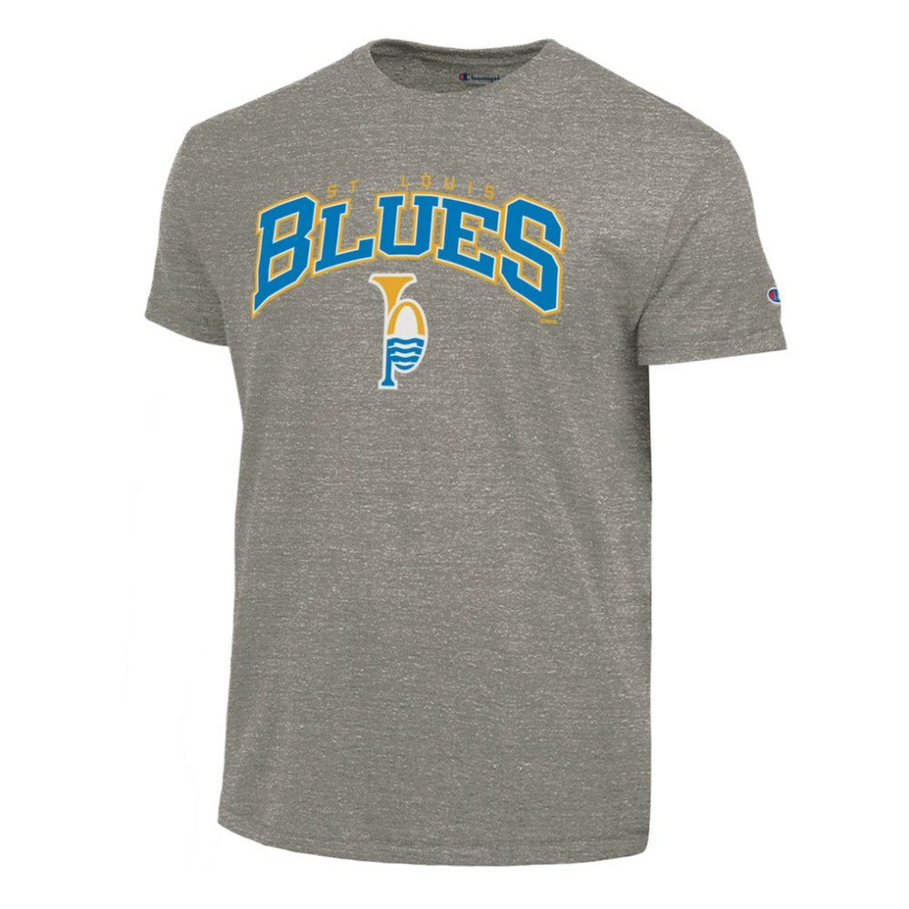 St. Louis Blues Champion Tri-Blend T-Shirt - Gray | US 203339625