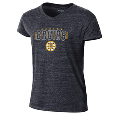 Boston Bruins Champion Women's Tri-Blend V-Neck T-Shirt - Black | US 203339628