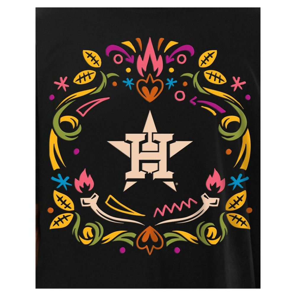 Houston Astros New Era Día de los Muertos T-Shirt - Black T-shirts