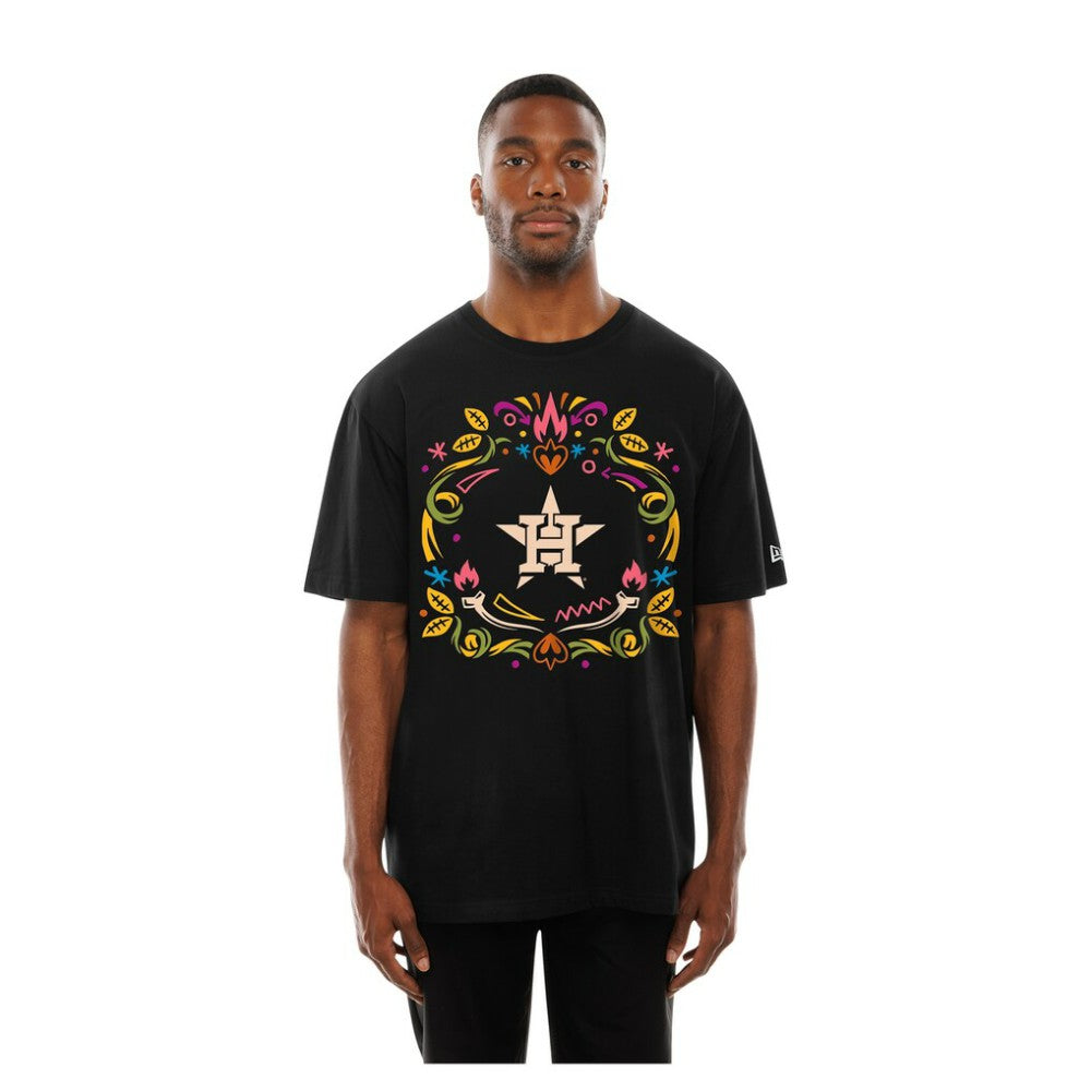 Houston Astros New Era Día de los Muertos T-Shirt - Black T-shirts