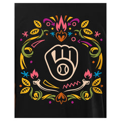Milwaukee Brewers New Era Día de los Muertos T-Shirt - Black T-shirts