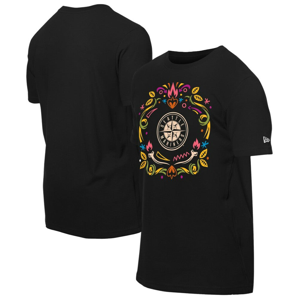 Seattle Mariners New Era Día de los Muertos T-Shirt - Black T-shirts