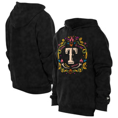 Texas Rangers New Era Día de los Muertos Brushed Fleece Hoodie - Black Hoodies