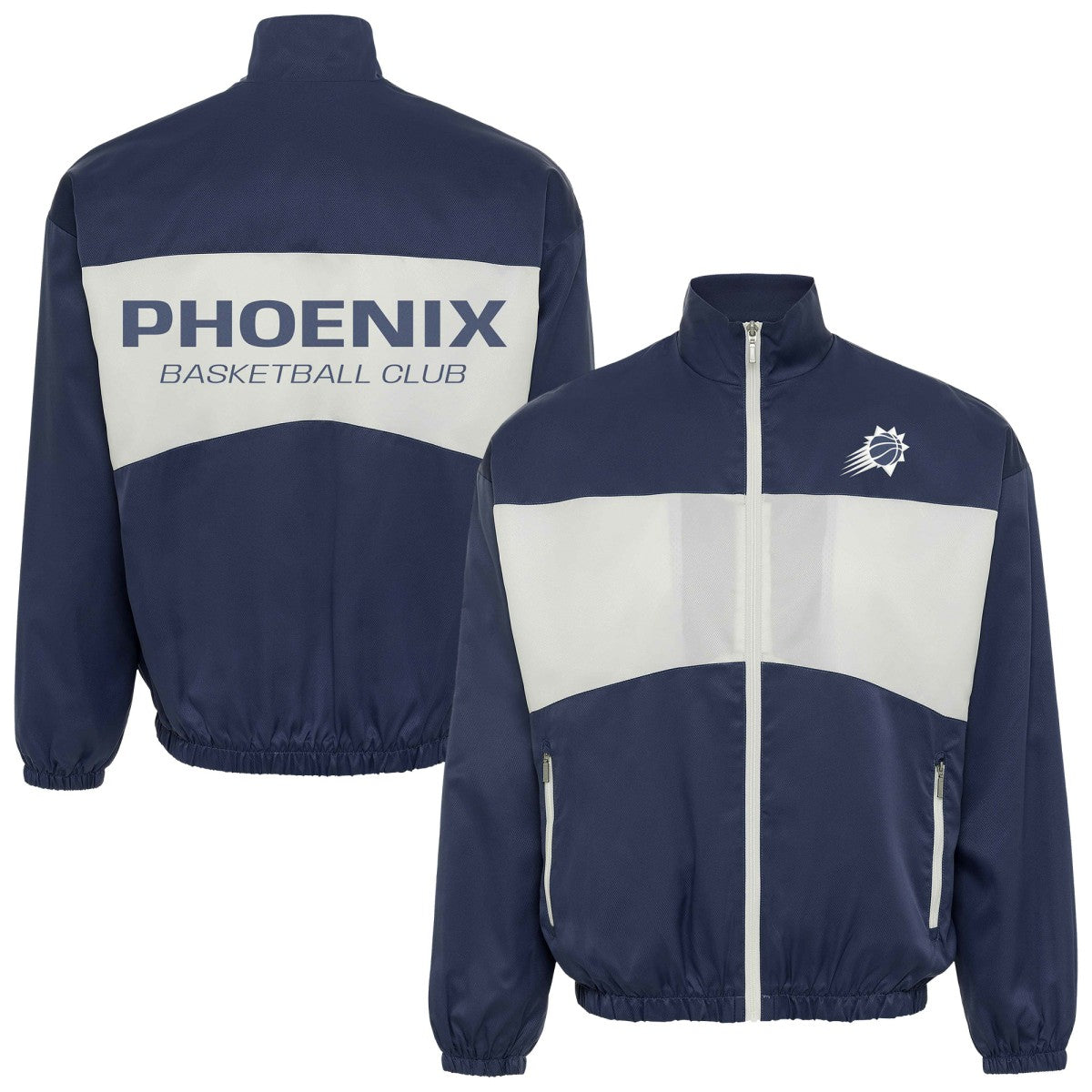 Phoenix Suns Sportiqe Unisex Athletic Club Collection Senna Premium Lightweight Full-Zip Jacket Blue
