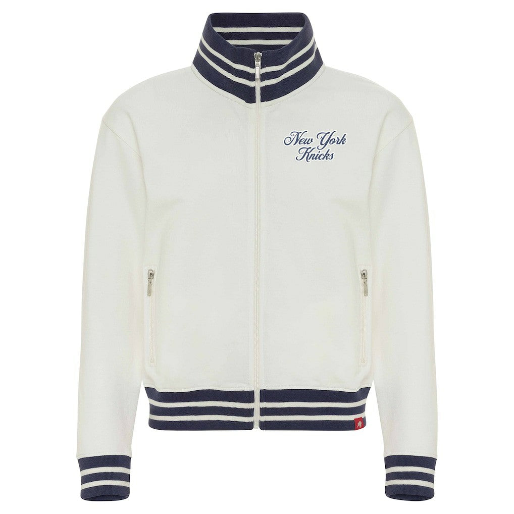 New York Knicks Sportiqe Women's Athletic Club Collection Sutton French Terry Full-Zip Jacket Cream outlet