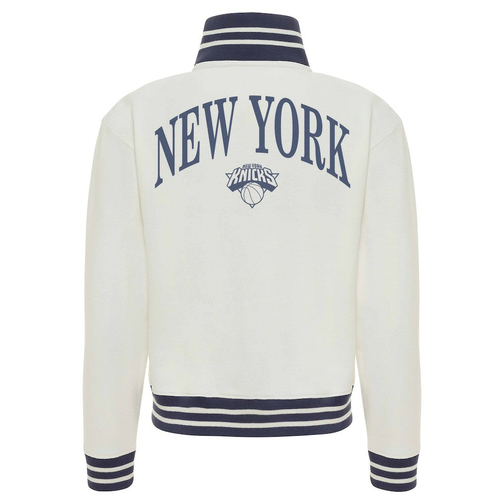 New York Knicks Sportiqe Women's Athletic Club Collection Sutton French Terry Full-Zip Jacket Cream outlet