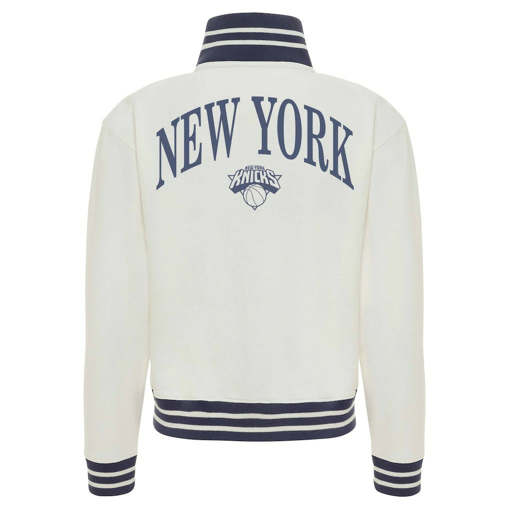 New York Knicks Sportiqe Women's Athletic Club Collection Sutton French Terry Full-Zip Jacket Cream outlet