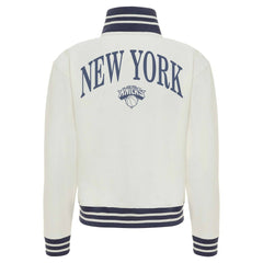New York Knicks Sportiqe Women's Athletic Club Collection Sutton French Terry Full-Zip Jacket Cream outlet
