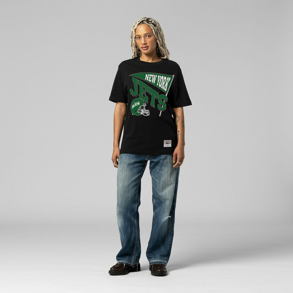 New York Jets Women's Team Dynamic Boyfriend T-Shirt - Black T-shirts