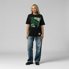 New York Jets Women's Team Dynamic Boyfriend T-Shirt - Black T-shirts