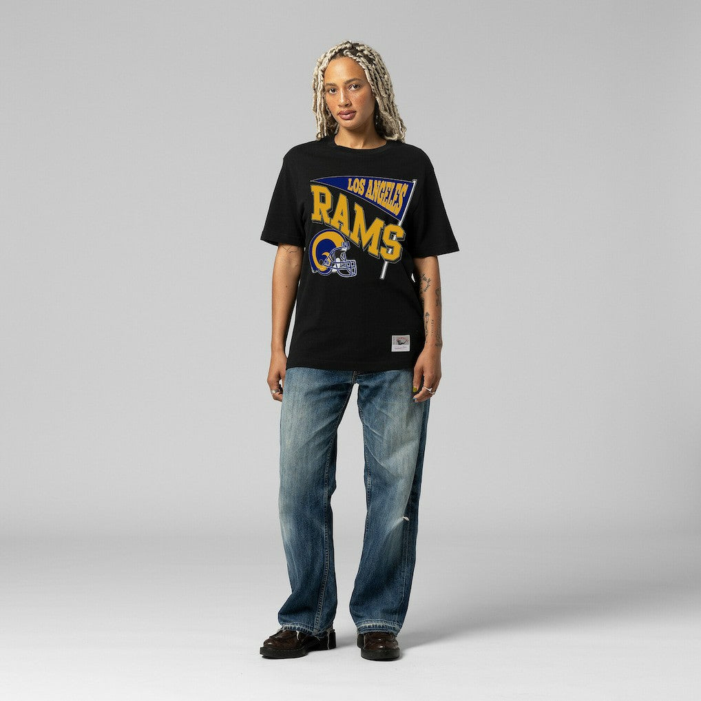Los Angeles Rams Women's Team Dynamic Boyfriend T-Shirt - Black T-shirts