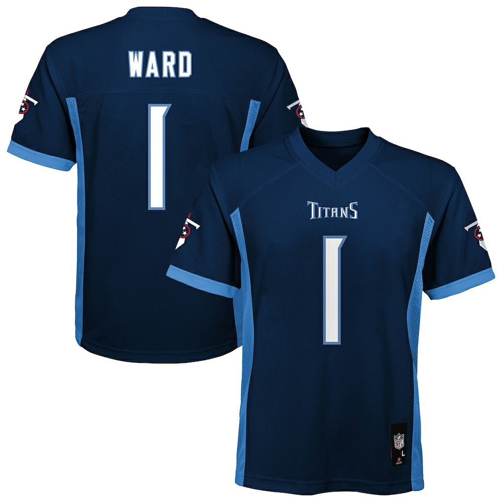 Cameron Ward Tennessee Titans Youth Replica Player Jersey - Navy Jerseys