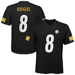 Aaron Rodgers Pittsburgh Steelers Outerstuff Youth Replica Player Jersey - Black Jerseys