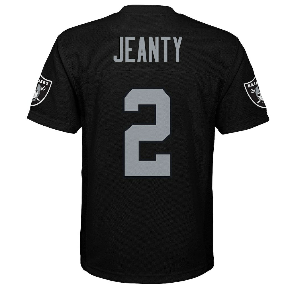 Ashton Jeanty Las Vegas Raiders Youth Replica Player Jersey - Black Jerseys