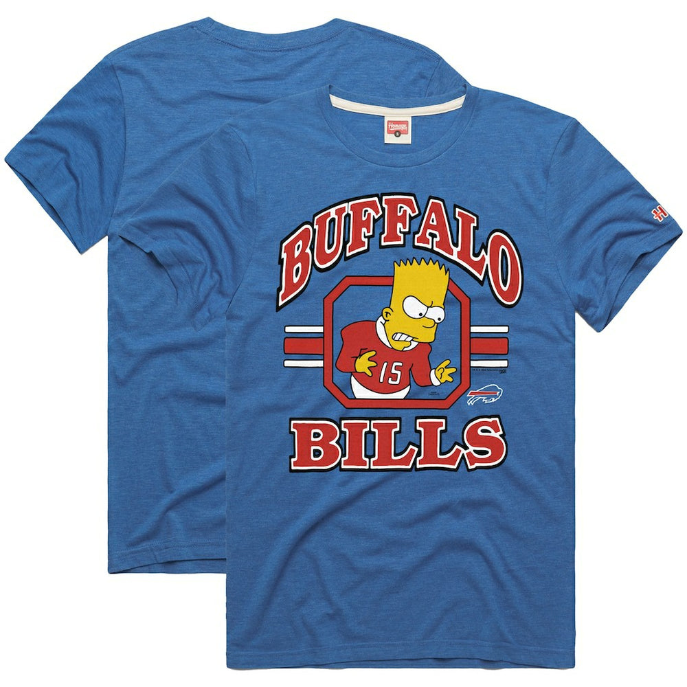 Buffalo Bills Homage x The Simpsons Unisex Tri-Blend T-Shirt - Royal T-shirts