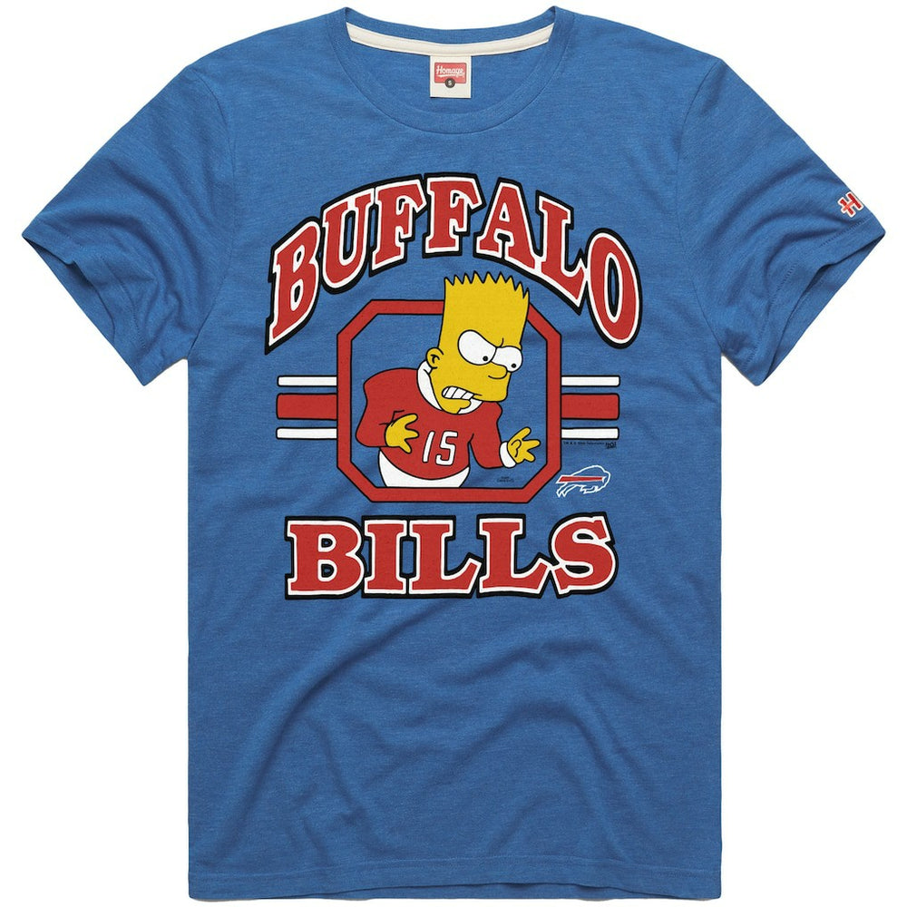 Buffalo Bills Homage x The Simpsons Unisex Tri-Blend T-Shirt - Royal T-shirts