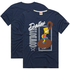 Dallas Cowboys Homage x The Simpsons Unisex Tri-Blend T-Shirt - Navy T-shirts