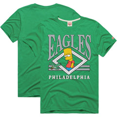 Philadelphia Eagles Homage x The Simpsons Unisex Tri-Blend T-Shirt - Kelly Green T-shirts