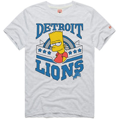 Detroit Lions Homage x The Simpsons Unisex Tri-Blend T-Shirt - White T-shirts
