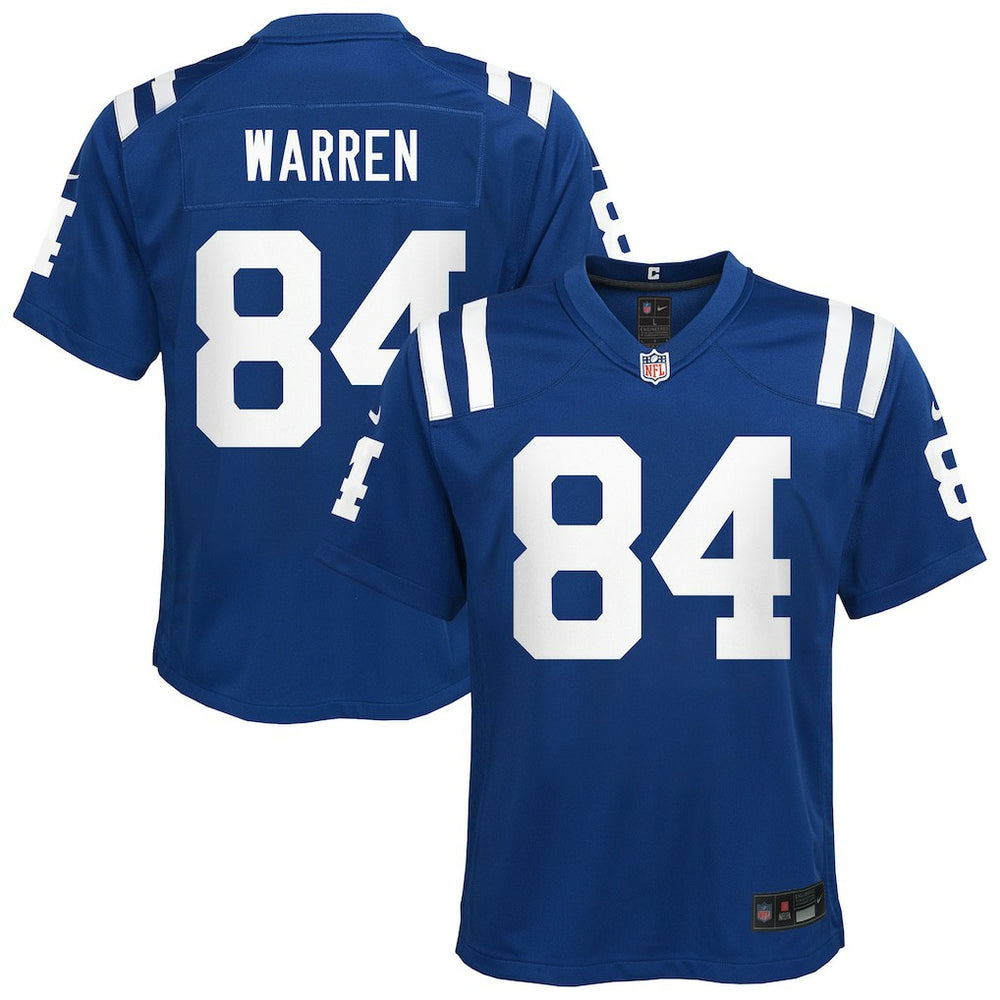 Tyler Warren Indianapolis Colts Youth Team Game Jersey - Royal Jerseys