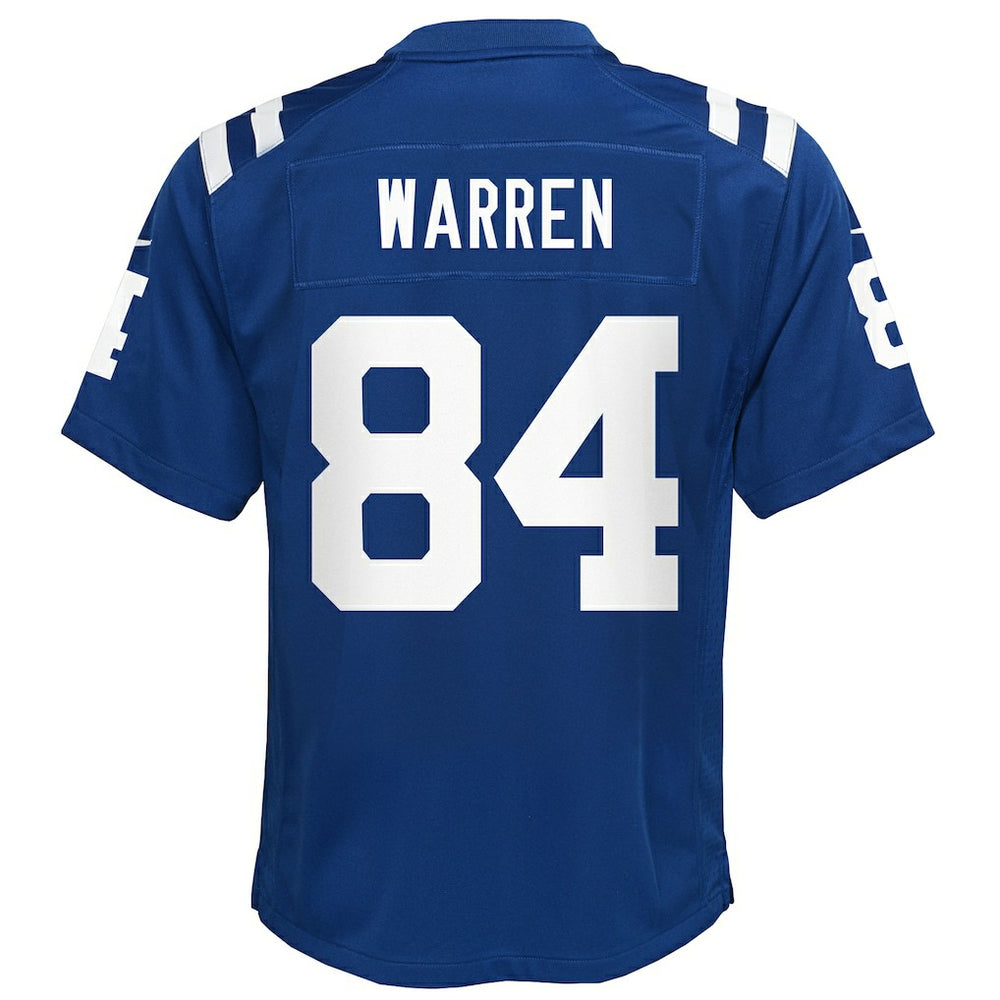 Tyler Warren Indianapolis Colts Youth Team Game Jersey - Royal Jerseys