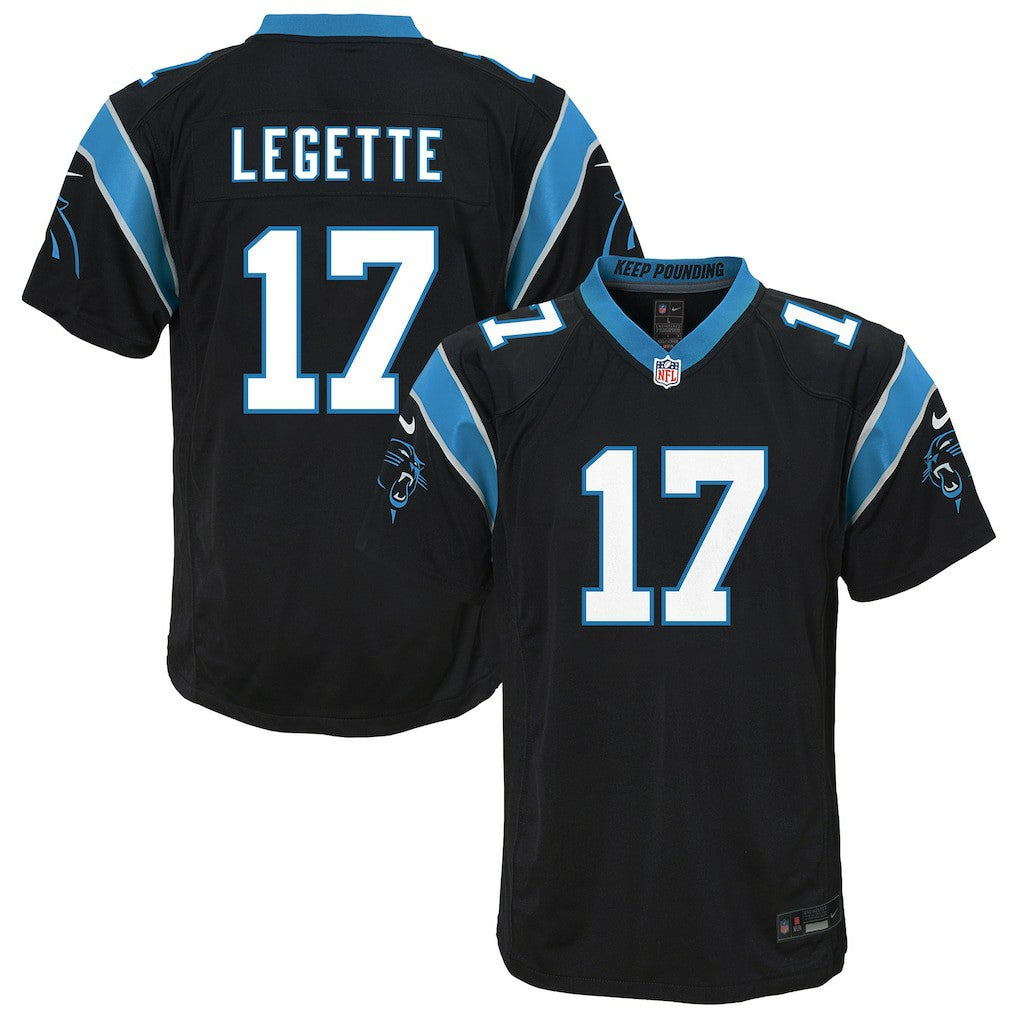 Xavier Legette Carolina Panthers Youth Team Game Jersey - Black Jerseys