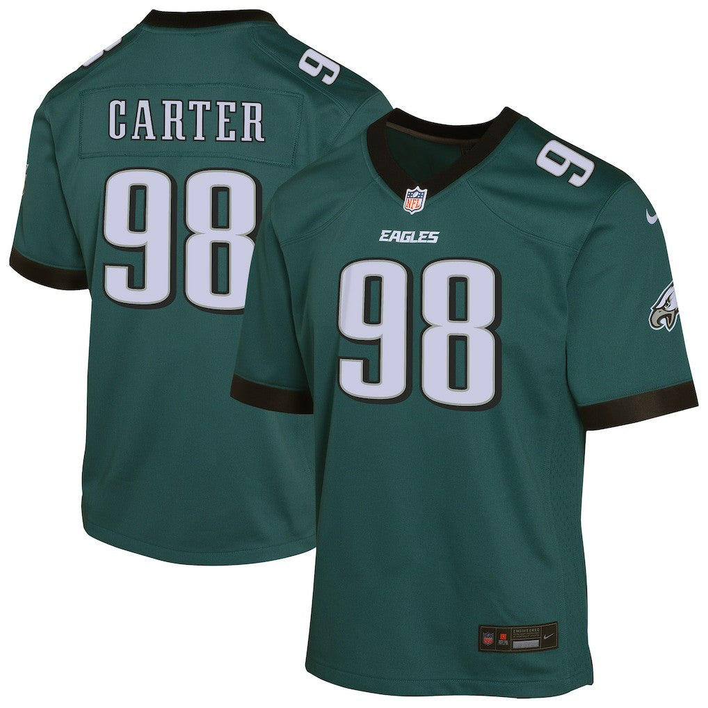 Jalen Carter Philadelphia Eagles Youth Game Player Jersey - Midnight Green Jerseys