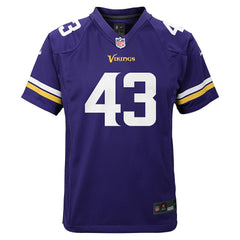 Andrew Van Ginkel Minnesota Vikings Youth Youth - Purple