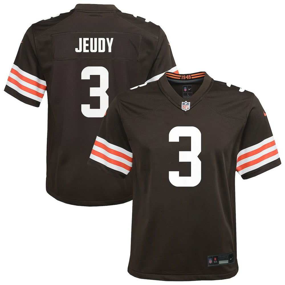 Jerry Jeudy Cleveland Browns Youth Team Game Jersey - Brown Jerseys