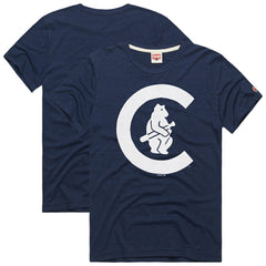 Chicago Cubs Homage Hyper Local Refresh Tri-Blend T-Shirt - Navy T-shirts